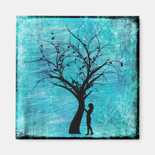 Aimant Silhouette de femme et d'arbre Megnat