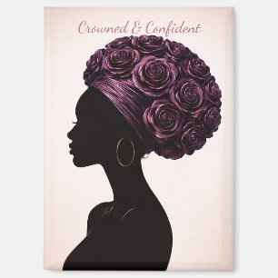 Aimant Silhouette de Femme Noire Autonomisée