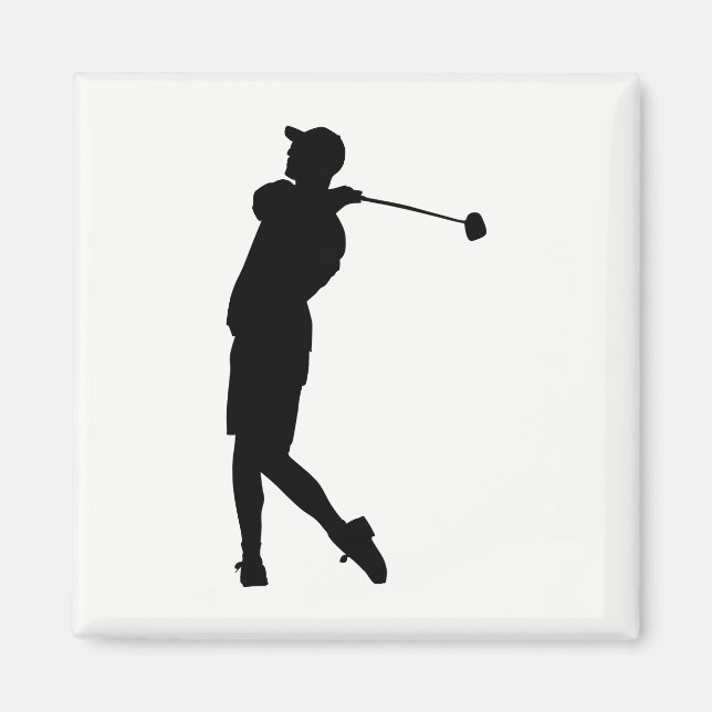 Aimant Silhouette de Golfer (Devant)