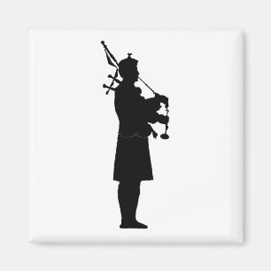 Aimant Silhouette de joueur de cornemuse