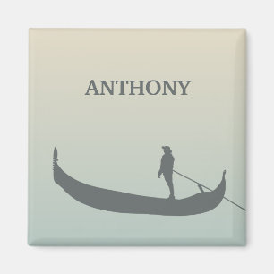 Aimant Silhouette de la gondole de Venise au coucher du s