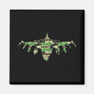 Aimant Silhouette de l'avion de camouflage Military Jet
