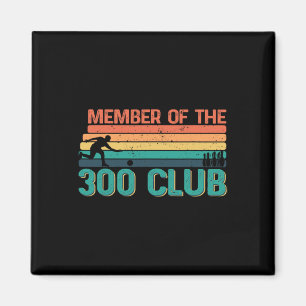 Aimant Silhouette de quilleur rétro pour membre du club 3
