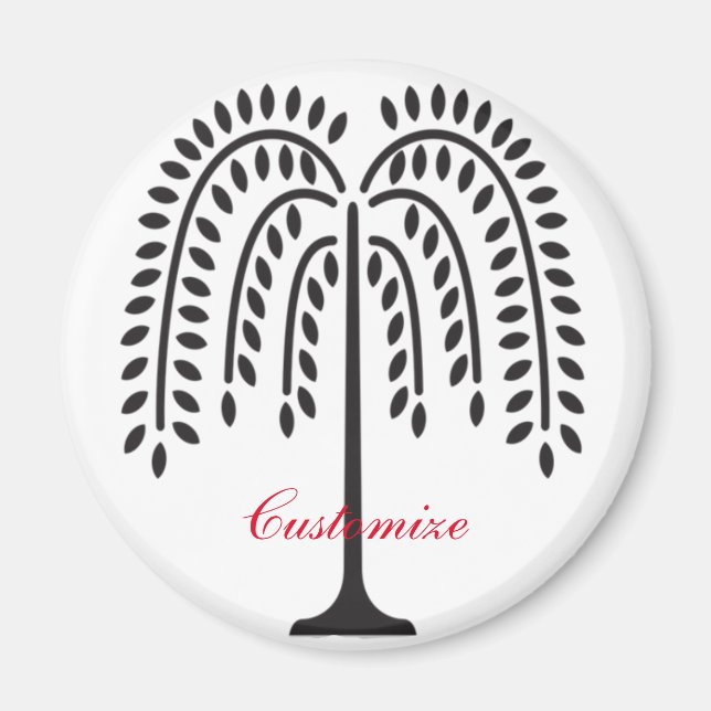 Aimant Silhouette de Willow en pleurs Thunder_Cove (Devant)