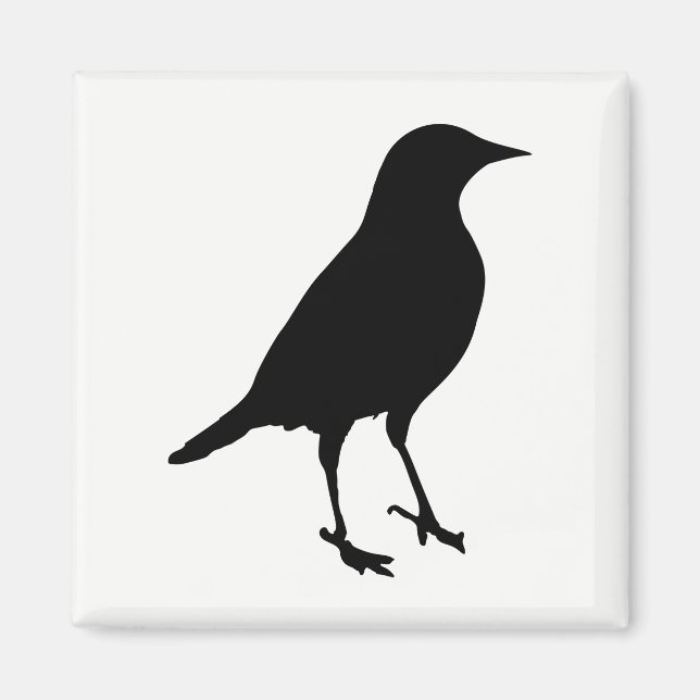 Aimant Silhouette d'oiseau (Devant)