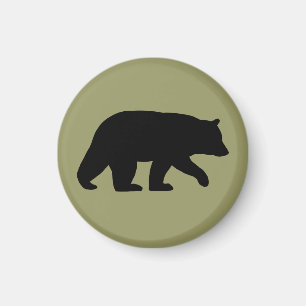 Aimant Silhouette d'ours noir