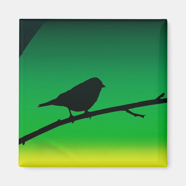 Aimant Silhouette Du Bruant Sur Le Limonène (Devant)