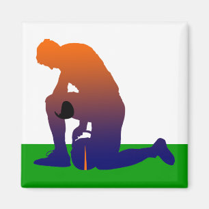 Aimant silhouette du footballeur