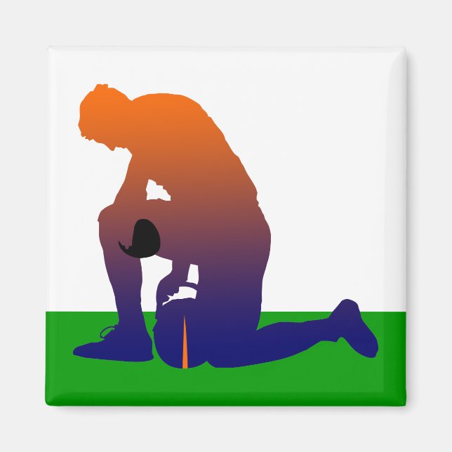 Aimant silhouette du footballeur (Devant)