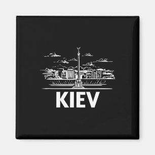 Aimant Silhouette du paysage urbain de Kiev Ukraine
