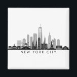 Aimant Silhouette Skyline de la ville de New York Manhatt<br><div class="desc">Skyline avec de nombreux bâtiments,  sites et monuments typiques de cette ville. Si quelque chose de spécial doit être ajouté ou si vous avez une demande très individuelle,  écrivez-moi.  Et bien sûr,  j'attends vos commentaires avec impatience.</div>