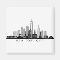 Silhouette Skyline de la ville de New York Manhatt