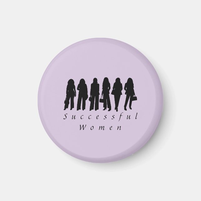 Aimant Silhouettes de Femme Réussie (Devant)