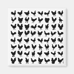 Aimant Silhouettes de poulet