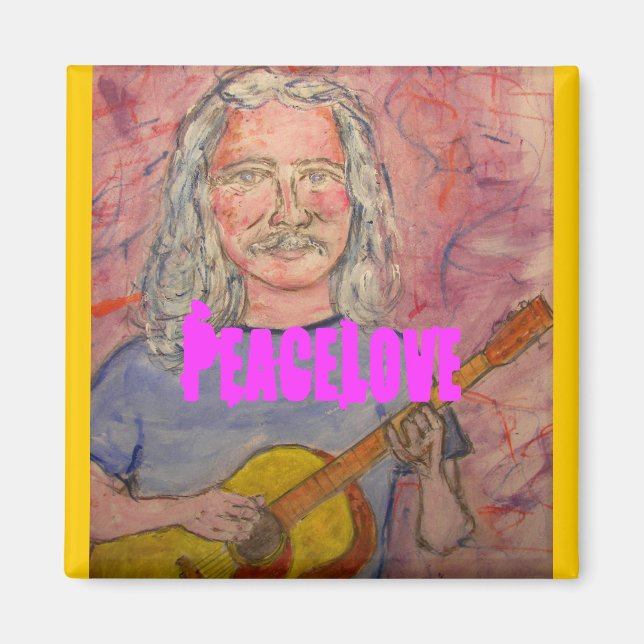 Aimant silver haired folk rocker PeaceLove (Devant)