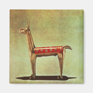 Aimant Silver Llama Figurine, du Pérou, après 1438