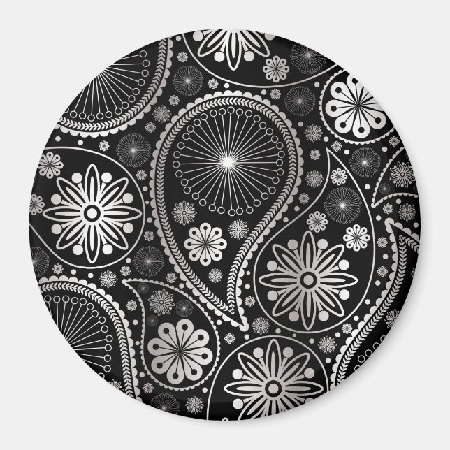 Aimant Silver paisley (Devant)