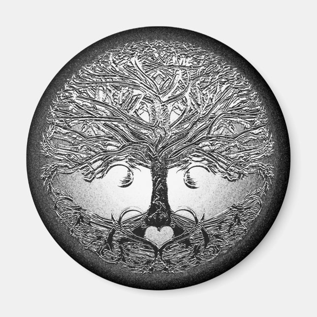 Aimant Silver Tree with Heart (Devant)