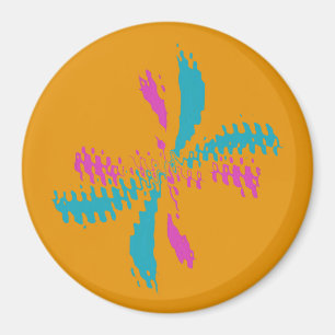 Aimant Simple Abstrait Papillon Motif Messy Vol
