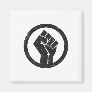 Aimant Simple Black Life Matériau de protestation Power P