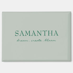 Aimant Simple Citation Verte Nom Sage Citation Uplifiante
