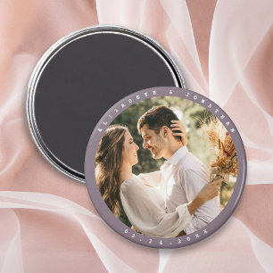 Aimant Simple Élégant Couple Photo Mariage Enregistrer La