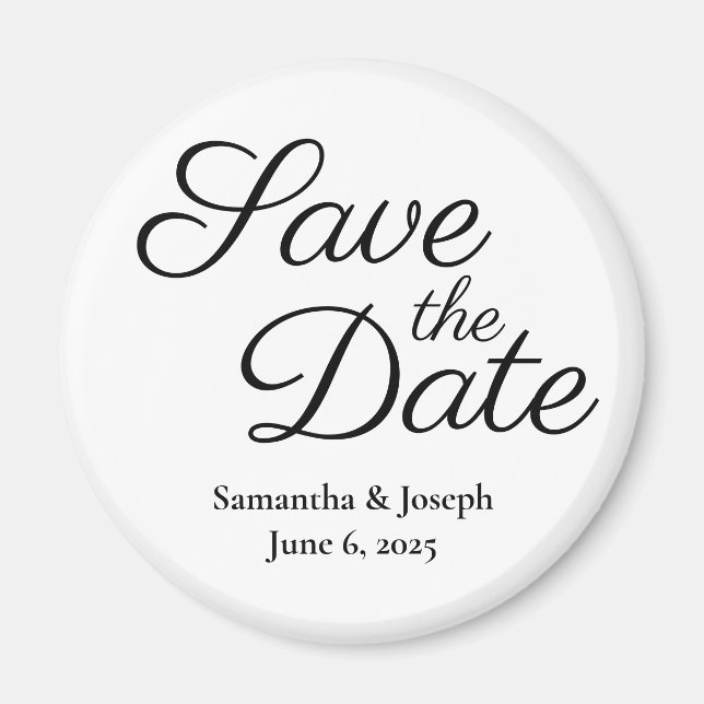 Aimant Simple Enregistrer la Date (Devant)