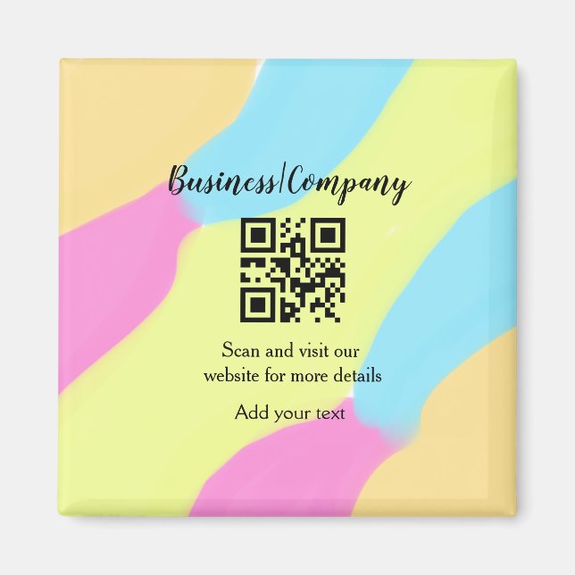 Aimant Simple entreprise site web code-barres QR ajouter  (Devant)
