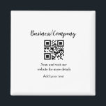 Aimant Simple entreprise site web code-barres QR ajouter<br><div class="desc">Conçu pour les anniversaires</div>
