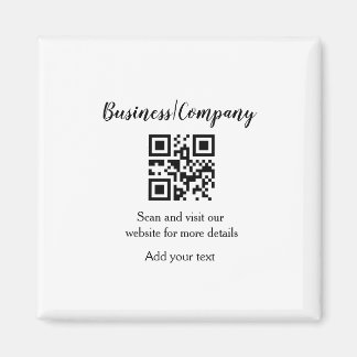 Aimant Simple entreprise site web code-barres QR ajouter 