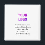 Aimant simple et minimal ajouter votre logo/design ici te<br><div class="desc">autocollant simple</div>