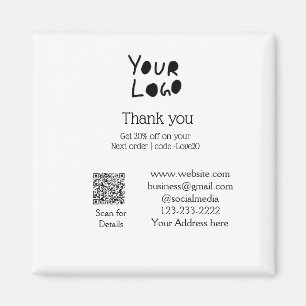 Aimant simple et minimal ajoutez votre logo/votre design 