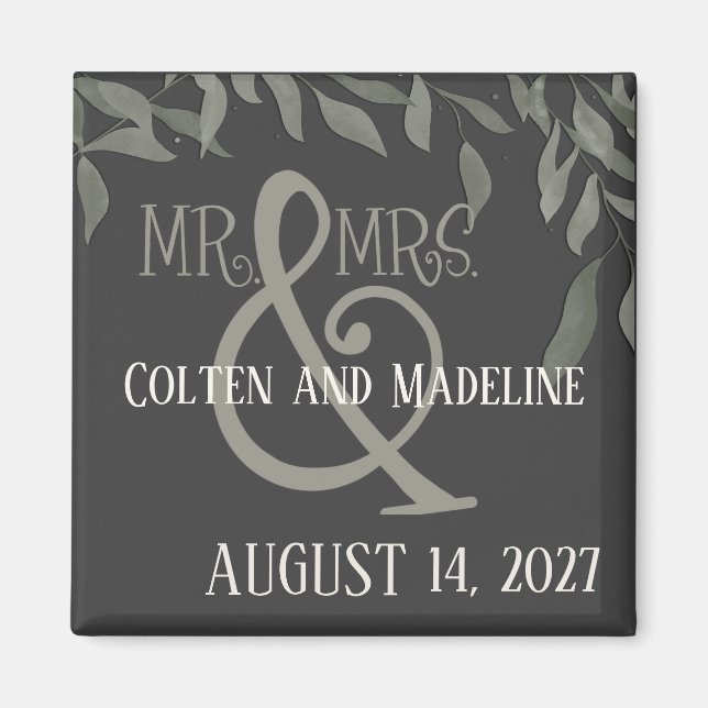 Aimant Simple Feuille Moderne Simple Élégante Inspirété (Devant)