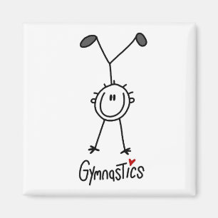 Aimant Simple Gymnaste Figurine Bâton