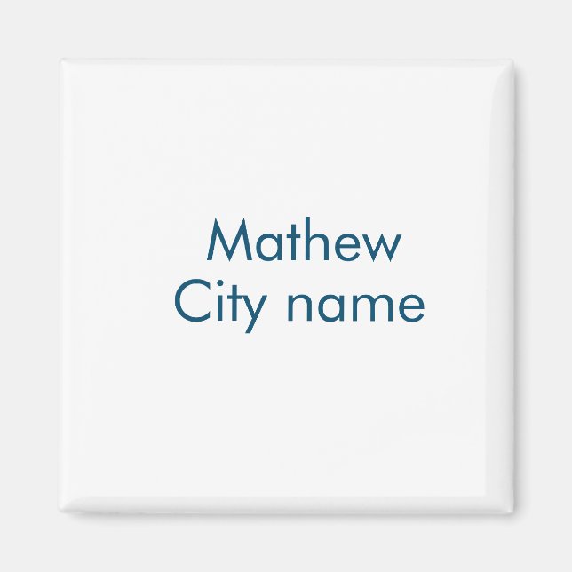 Aimant simple initiale lettre monogramme ajoutez votre no (Devant)