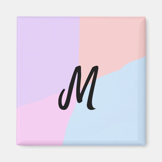 Aimant simple logo monogramme minimal personnalisé (Devant)