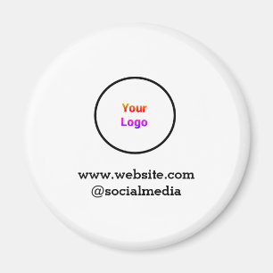 Aimant Simple logo personnalisé élégant minimaliste ici e
