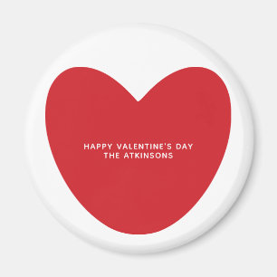 Aimant Simple mignon coeur rouge personnalisé Saint Valen