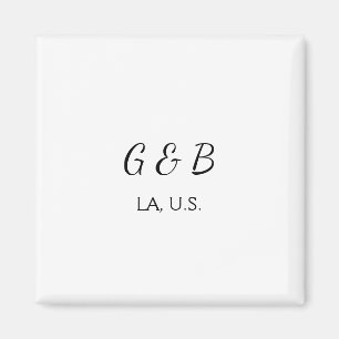 Aimant SIMPLE MINIMAL ajoutez le nom de votre couple nom