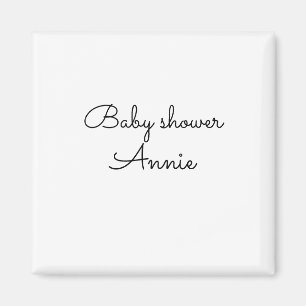 Aimant simple minimal ajoutez votre nom texte baby shower