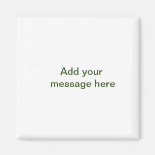 Aimant Simple minimal vert ajoutez votre texte nom photo