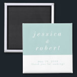 Aimant Simple Minimalist Airy Pastel Wedding<br><div class="desc">A simple and minimalist wedding ref magnet with airy pastel and white theme. Perfect give aways for your wedding.</div>