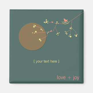 Aimant Simple minimaliste nidification Whimsical Oiseaux