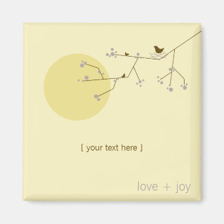 Aimant Simple minimaliste nidification Whimsical Oiseaux