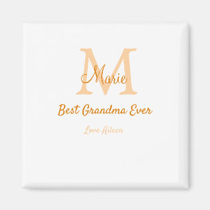 Aimant simple minimum meilleur grand-mère jamais orange m