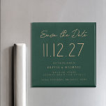 Aimant Simple Moderne Chic Mariage Non Photo Enregistrer<br><div class="desc">Un simple moderne enregistrer l'aimant de date. Personnalisez ce design chic noir et blanc pour avoir votre date mariage,  les noms et les détails.</div>