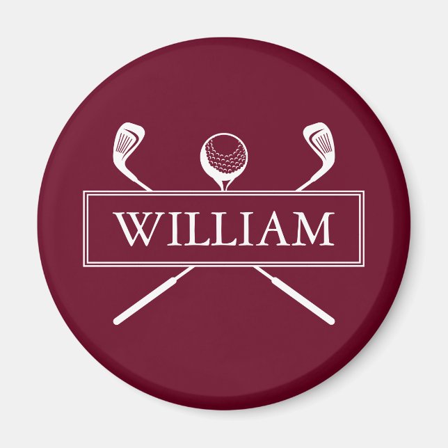 Aimant Simple Moderne Clubs de Golf Balle Personnalisé Bo (Devant)