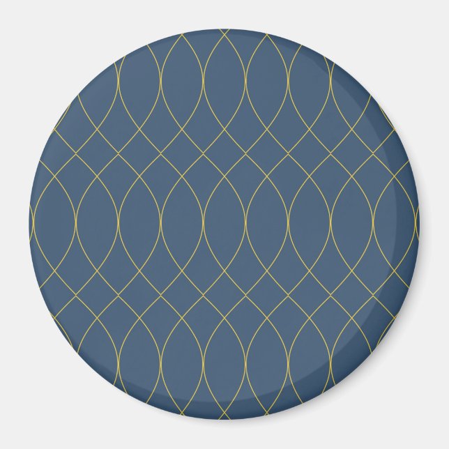 Aimant Simple, moderne, cool, tendance courbe, lignes ond (Devant)