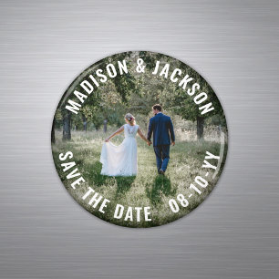 Aimant Simple Moderne Faire-Part de Mariage Minimaliste "