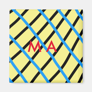 Aimant Simple monogramme ajoutez votre lettre de nom homm